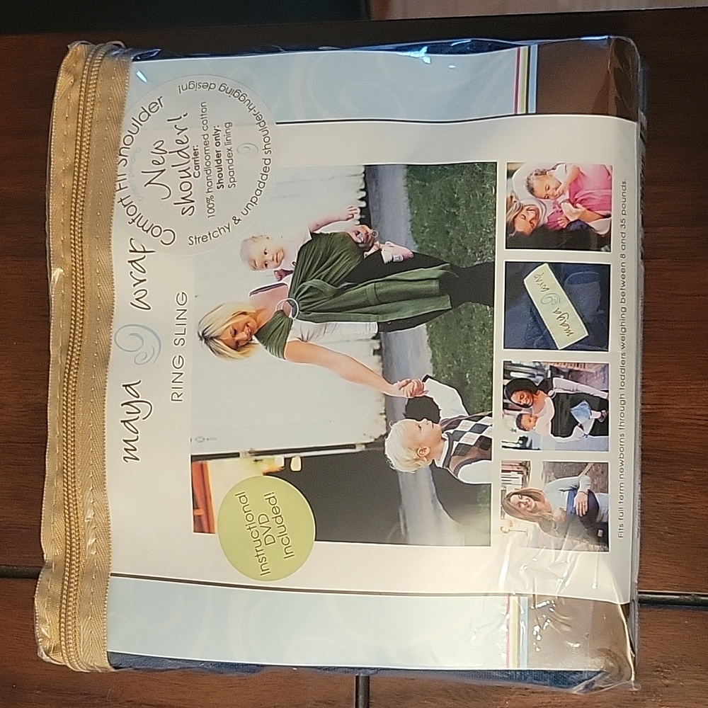 COPY - Maya Wrap Ring Sling Twilight Blue. Does not come with DVD